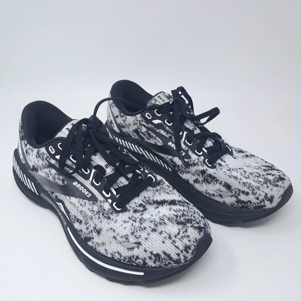 Brooks Adrenaline GTS 23 Women's Size 8 Running Shoes White Grey Black 120381